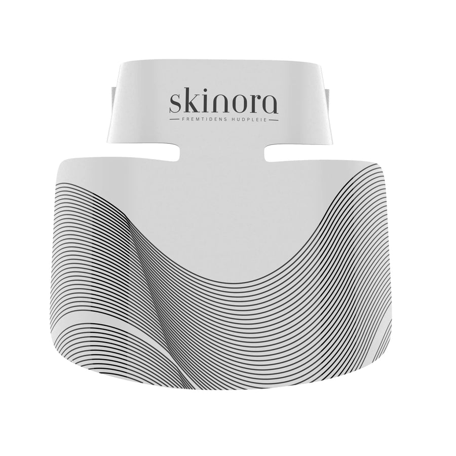 Skinora® Radiance Neck LED-halsmaske sett fra siden LED light therapy device