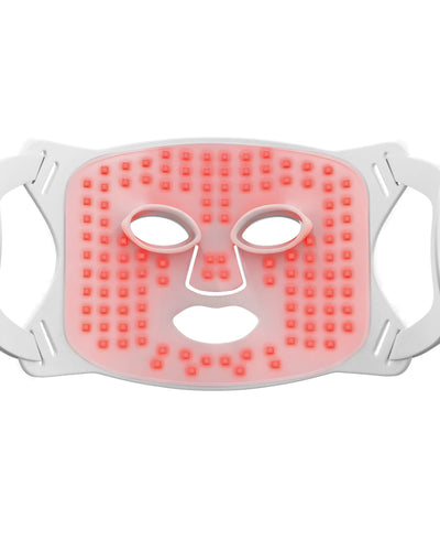 Skinora® Radiance Face med rødt lys aktivert under behandling