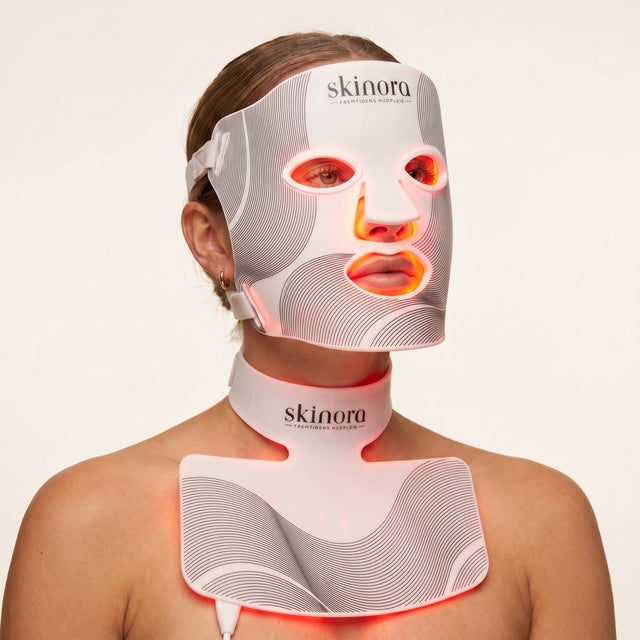 Skinora Radiance pakke ansikt og hals led maske mot rynker
